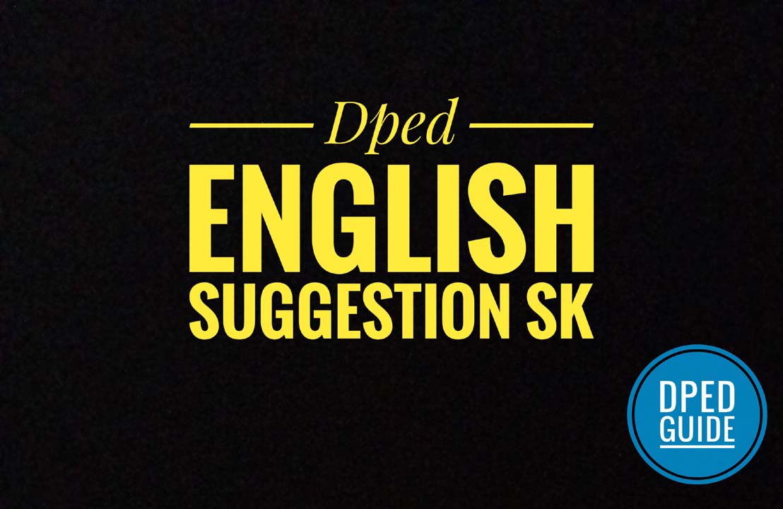Dped English Suggestion SK
