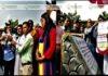 মরুদ্বীপ-৭১স্বাধীনতা পার্কে নির্মিত ভাস্কর্য উদ্বোধন করেন ডিইউজের সভাপতি