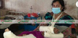 যৌতুকের জন্য স্ত্রীকে পিটিয়ে হাসপাতালে ফেলে গেল স্বামী।