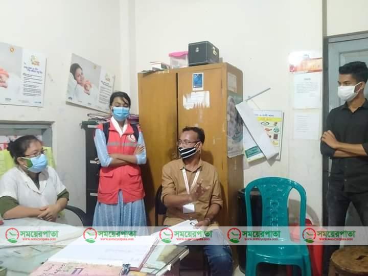 নানিয়াচর উপজেলা স্বাস্থ্য কমপ্লেক্সে যুব রেড ক্রিসেন্টের মানবতার হাত
