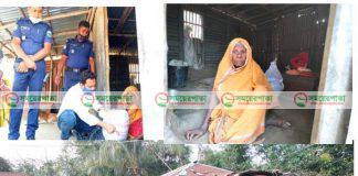 অবহেলায় ফেলে রাখা বৃদ্ধার দায়িত্ব নিলেন ইউএনও