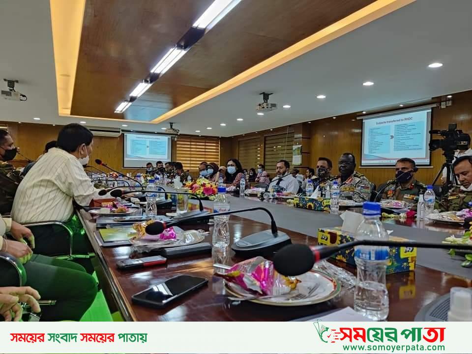 রাঙামাটিতে এনডিসি কোর্সে অংশ গ্রহণ কারীদের সাথে রাঙামাটি জেলা পরিষদের মতবিনিময় সভা