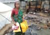 খোলা আকাশের নিচে বৃষ্টিতে ভিজে একাকার জেলে পরিবারগুলো